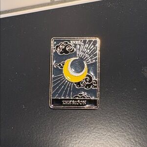 The Moon Tarot Enamel Pin